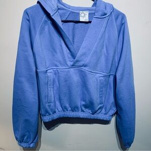 Aerie Offline Blue cropped Hoodie